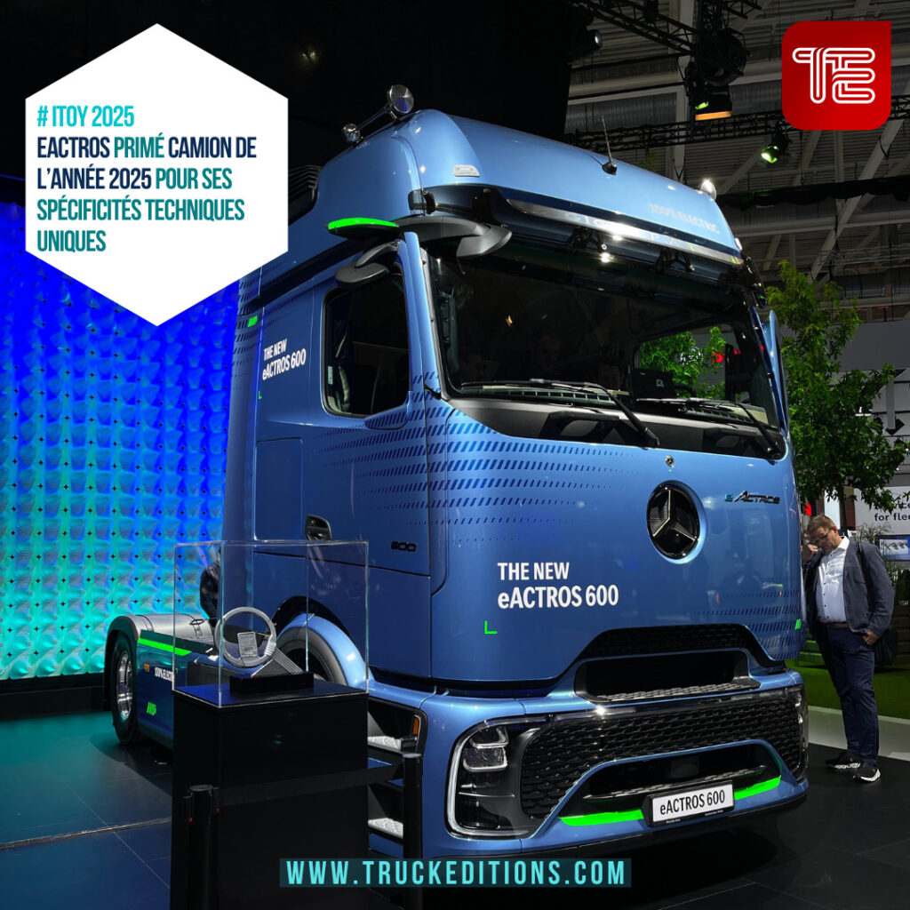 Truckeditions : ITOY 2025 : eACTROS primé camion de l’année 2025 pour ses spécificités techniques uniques 