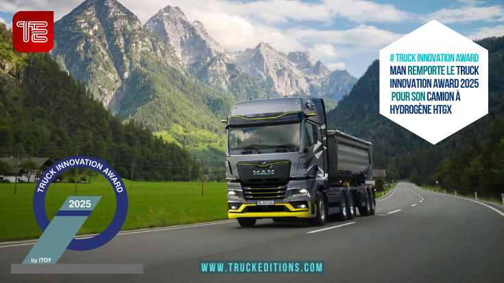 Transport routier : Le camion à hydrogène MAN hTGX a remporté le prestigieux Truck Innovation Award 2025