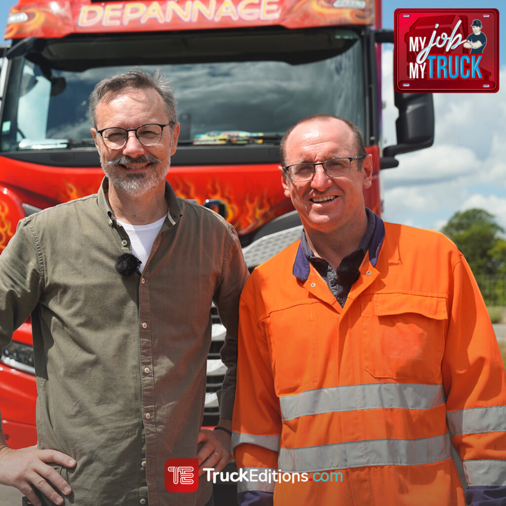 Jérémy et Vincent pendant le tournage de My Job My Truck