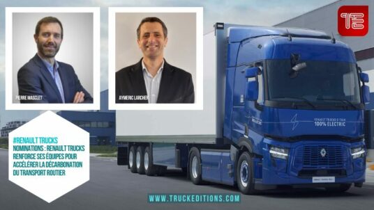 Nouvelles nominations chez Renault Trucks pour accélérer l'électromobilité et l'économie circulaire : Aymeric Larcher et Pierre Masclet