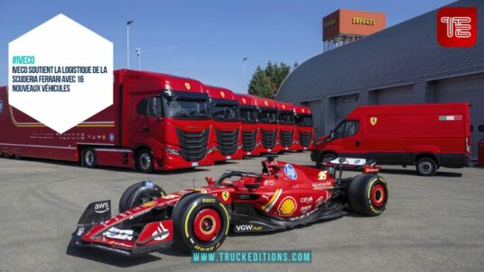 Transport et logistique : IVECO soutient la logistique de la Scuderia Ferrari avec 16 nouveaux véhicules