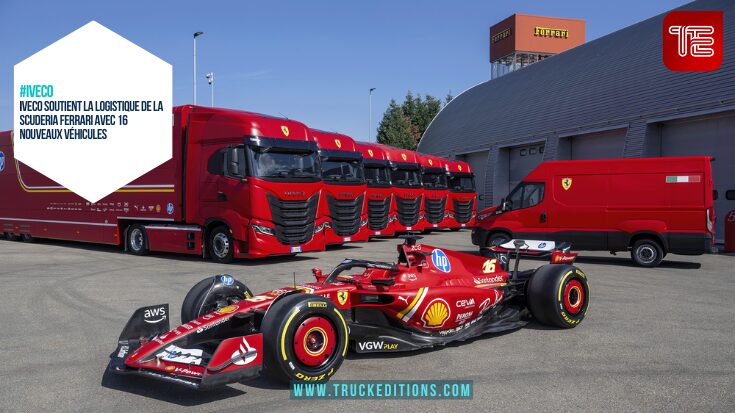 Transport et logistique : IVECO soutient la logistique de la Scuderia Ferrari avec 16 nouveaux véhicules