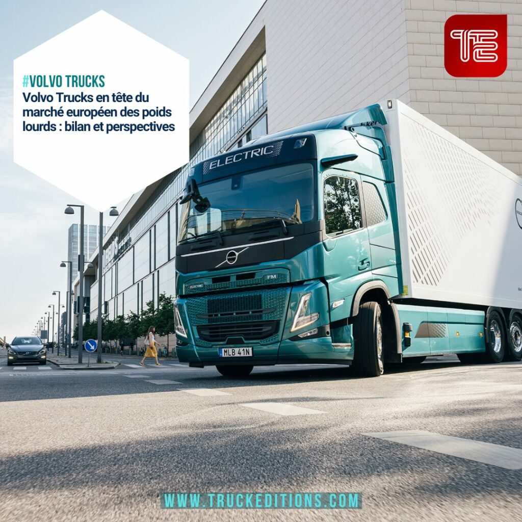 En 2024, Volvo Trucks s’est hissé pour la première fois en tête du marché européen des camions de 16 tonnes et plus, atteignant une part de marché de 17,9 %. 